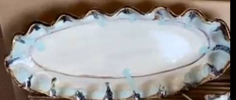 Long Oval Tray (Plain)-Blue Hand Home