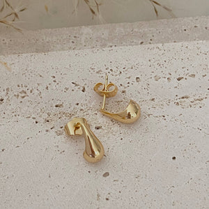 Teardrop Earrings 18k Gold Filled-Blue Hand Home