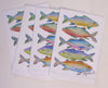 Limited Edition Fishies on White Flour Sack Towel-Blue Hand Home