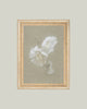 Sage and White Flowers Framed Antique Art-Blue Hand Home