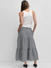 The Emilie Skirt | Tiered Gingham Midi Skirt-Blue Hand Home