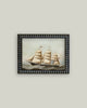 Sailing Ship Framed Antique Art-Blue Hand Home