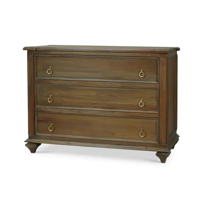 Soho 3 Drawer Dresser In Straw Wash-Blue Hand Home