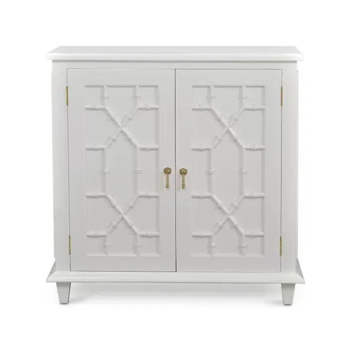 Grosvenor Small Cabinet in True White-Blue Hand Home