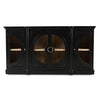 Pimlico Credenza w/ Glass Door in Batavia Black & Sandbar Interior-Blue Hand Home