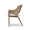 Mayfair Chair in Sandbar w/ Arctic White Performance Fabric & Rattan Natural on Back-Blue Hand Home