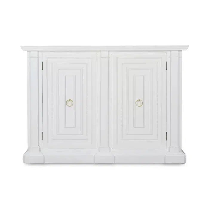 Surrey Narrow Sideboard in True White-Blue Hand Home