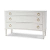 Bow 3 Drawer Chest in Architectural White-Blue Hand Home