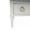 Bow 3 Drawer Chest in Architectural White-Blue Hand Home