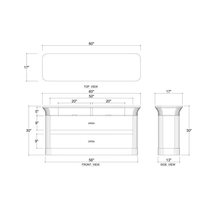 Sandhurst Console in Sandbar-Blue Hand Home