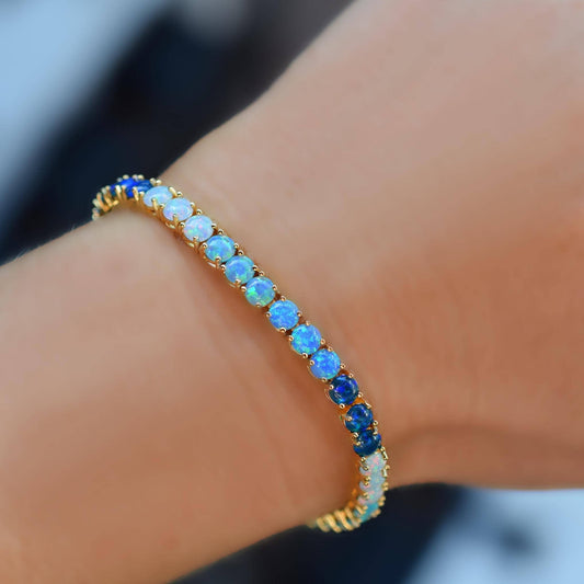 Blue Ombre Riviera Bracelet-Blue Hand Home