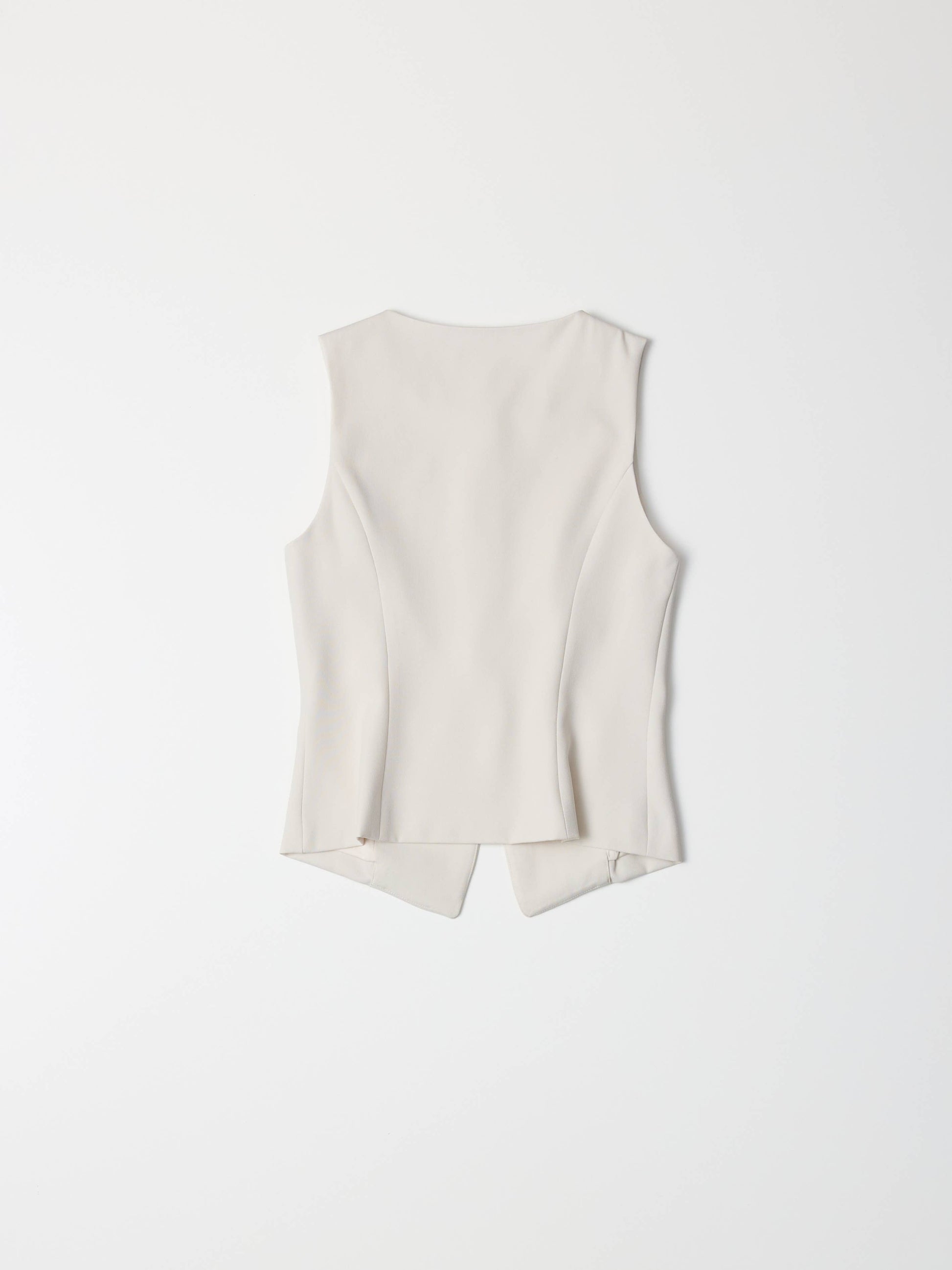 The Justine Top | High Neck Button-Down Vest-Blue Hand Home