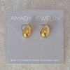 Teardrop Earrings Gold Plated-Blue Hand Home