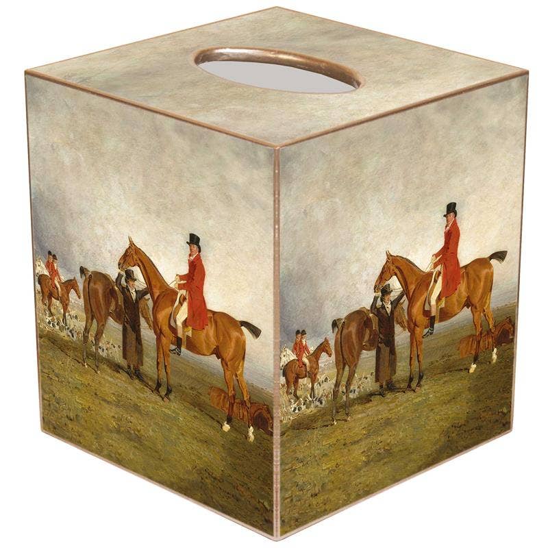 The Hunt Tissue Box Cover-Blue Hand Home