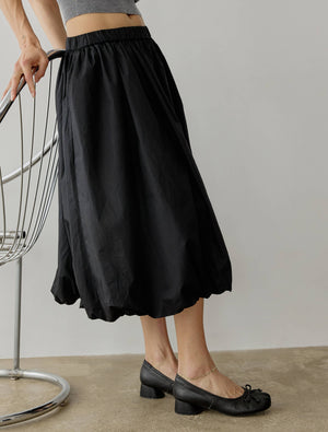 The Bella Skirt | Midi Bubble Skirt-Blue Hand Home