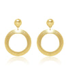 Frontal hoop earrings in gold-Blue Hand Home