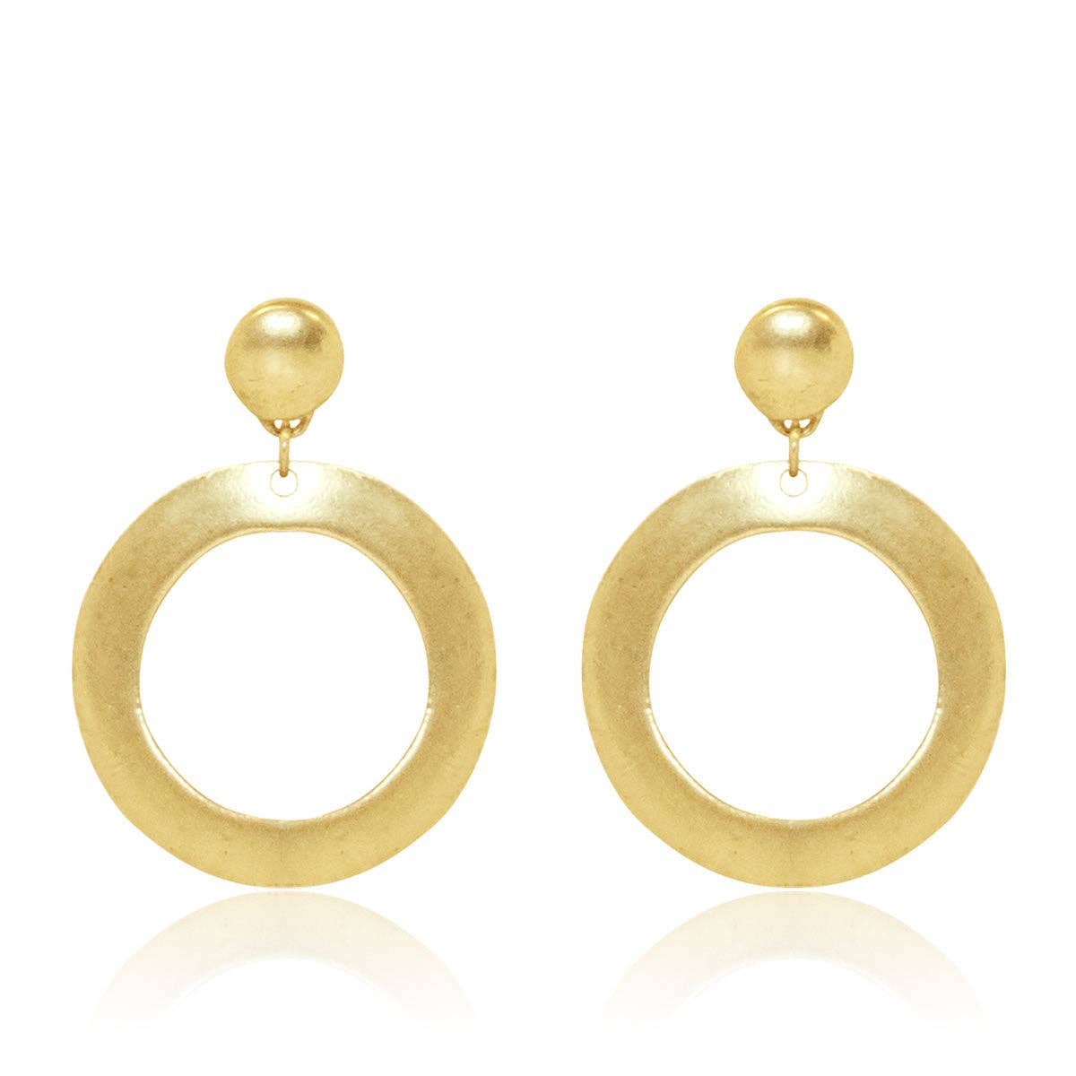 Frontal hoop earrings in gold-Blue Hand Home