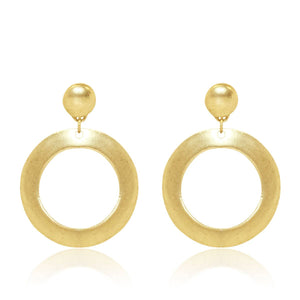 Frontal hoop earrings in gold-Blue Hand Home