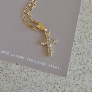 Cross faith Necklace-Blue Hand Home