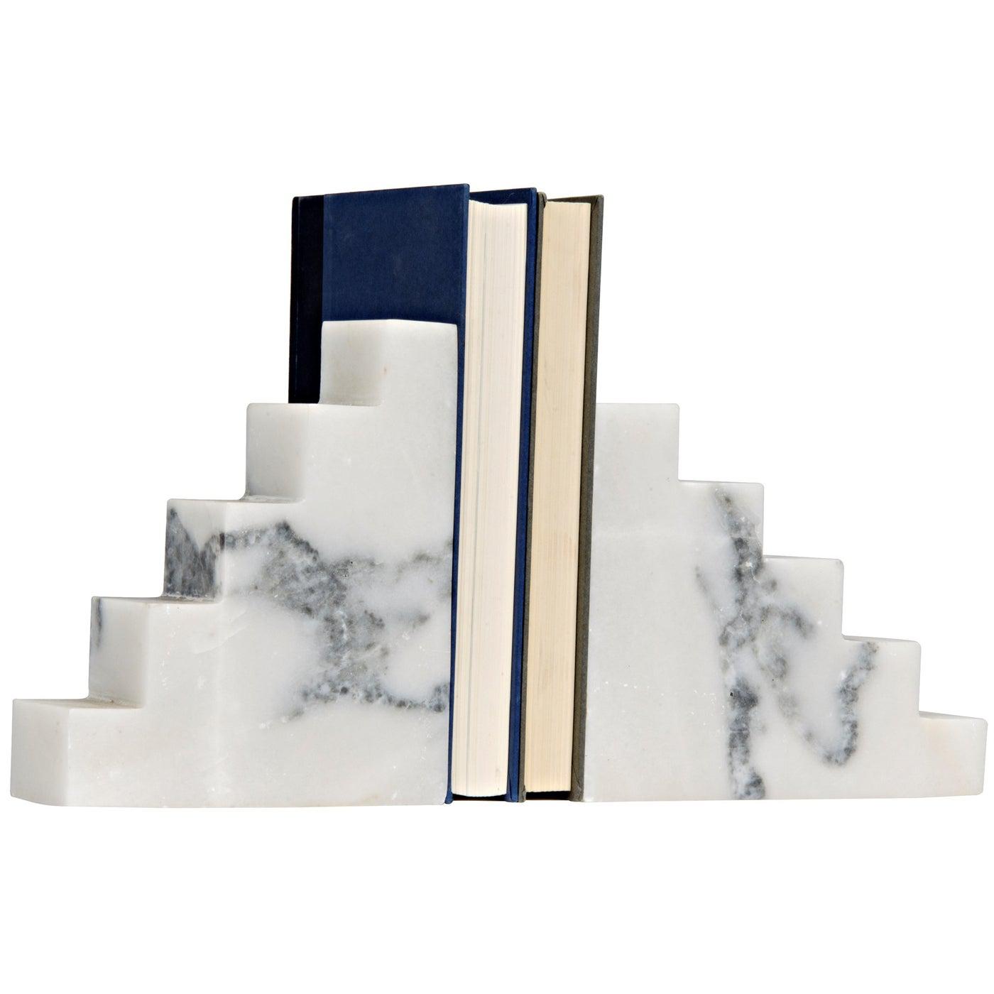 Step Bookends-Noir Furniture-Blue Hand Home