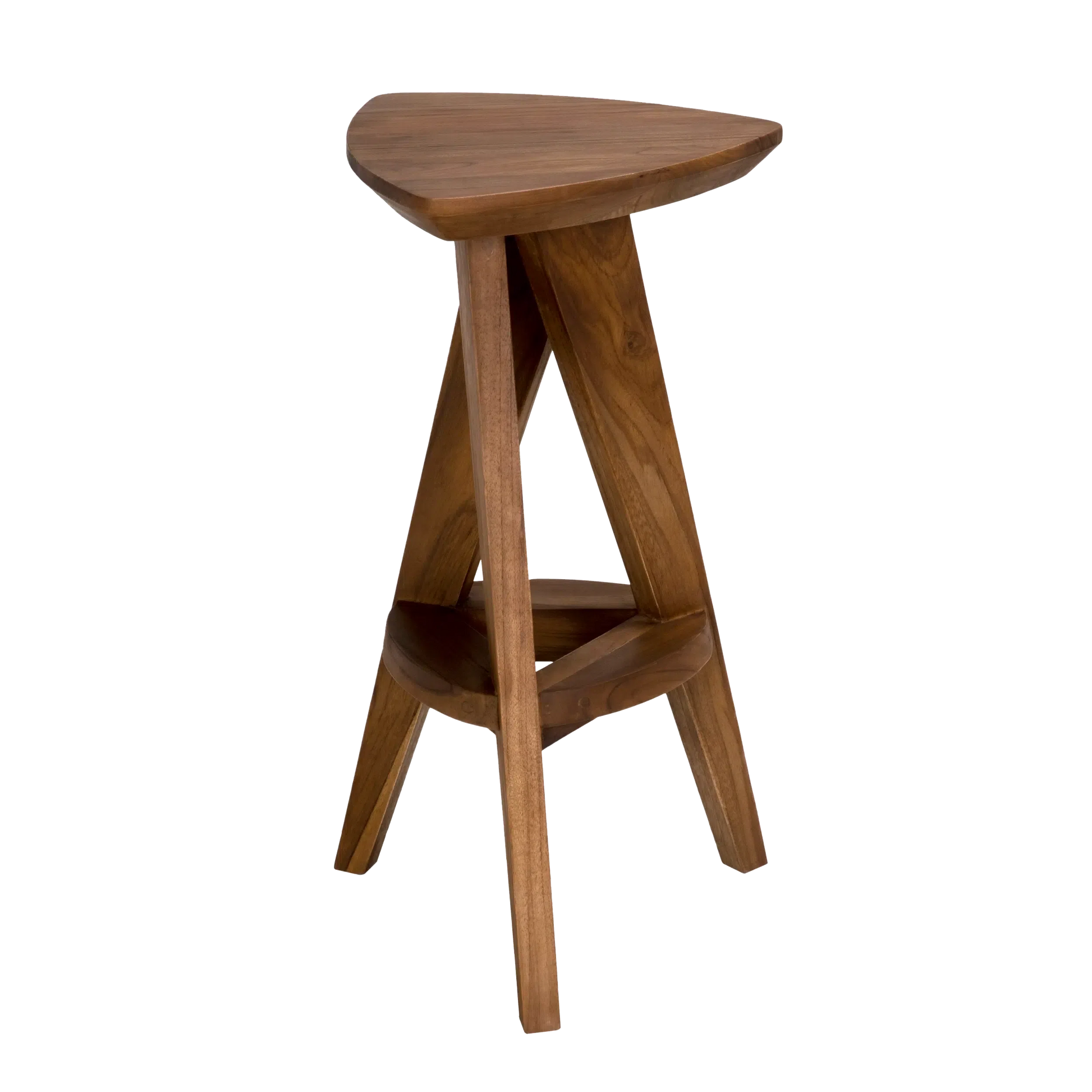 Twist Counter Stool, Teak by Noir-Blue Hand Home