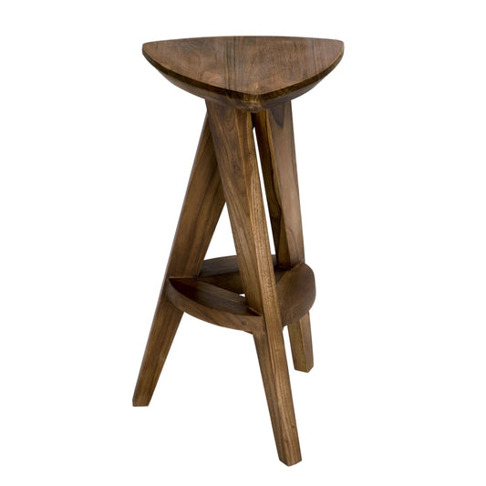 Twist Counter Stool, Teak by Noir-Blue Hand Home