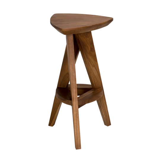 Twist Counter Stool, Teak by Noir-Blue Hand Home