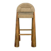 Laredo Bar Stool, Teak with Synthetic Woven by Noir-Blue Hand Home