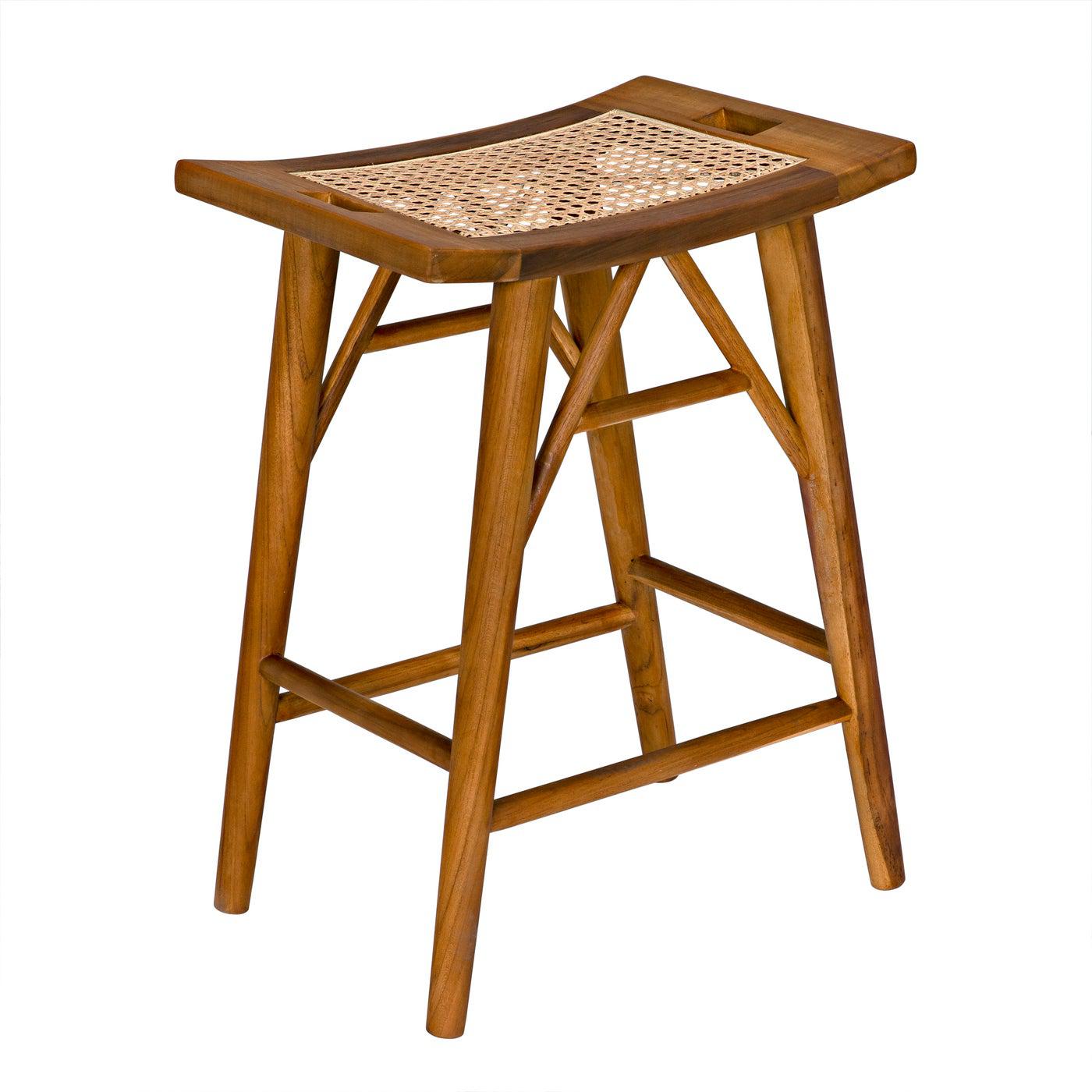 Murphy Counter Stool, Teak-Noir Furniture-Blue Hand Home