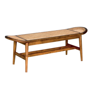 Noir Wayland Bench, Teak-Blue Hand Home