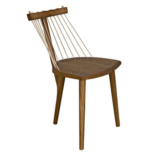 Lino Chair, Teak with Rope-Blue Hand Home