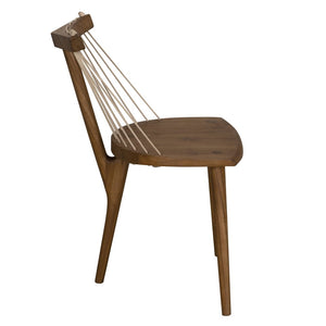 Lino Chair, Teak with Rope-Blue Hand Home