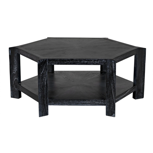 Yuhuda Coffee Table, Cinder Black by Noir-Blue Hand Home