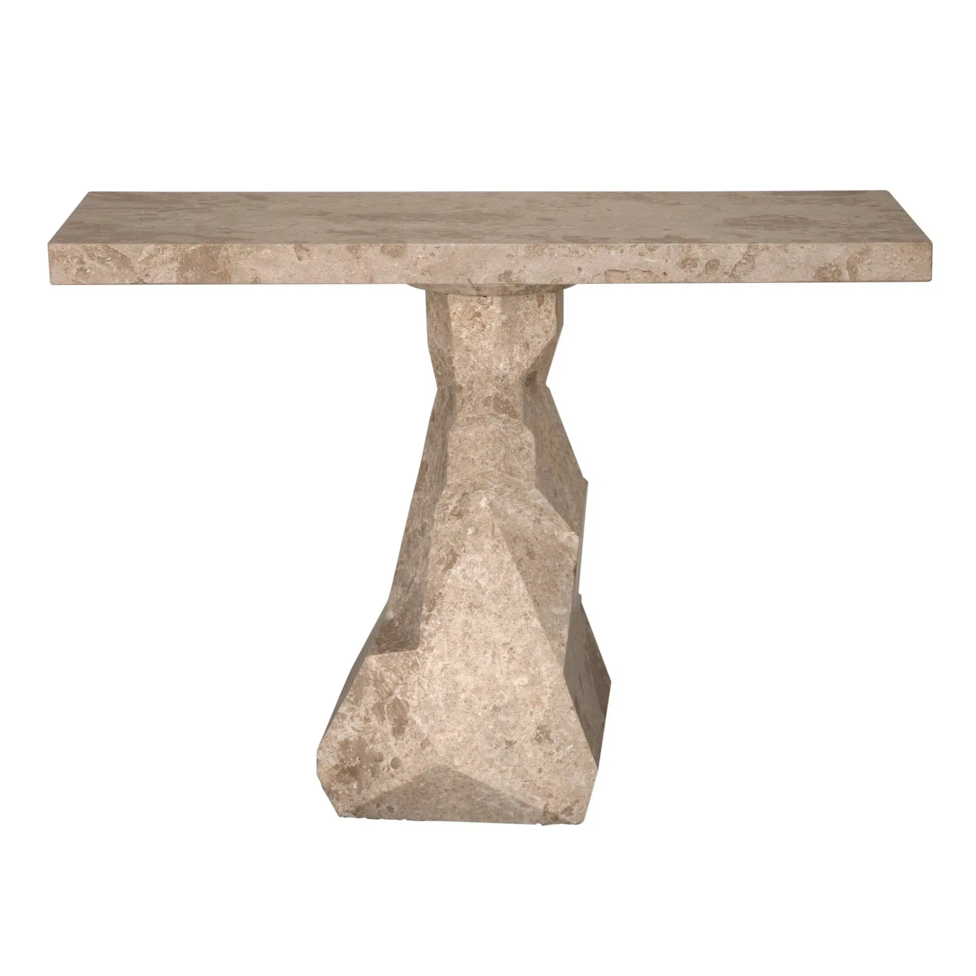 Tilden Console, White Marble by Noir-Blue Hand Home