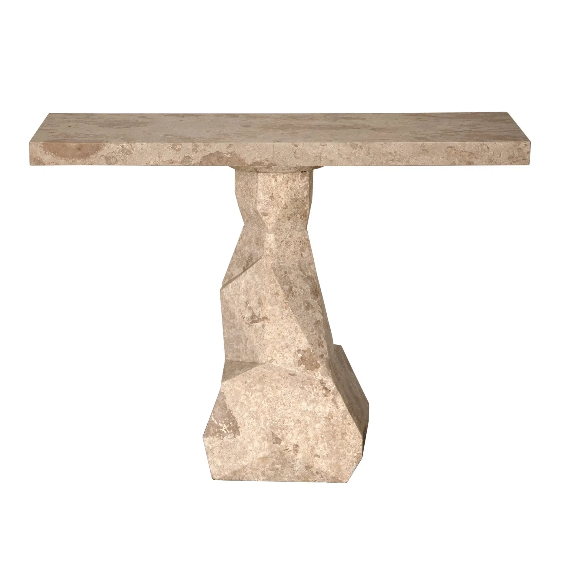 Tilden Console, White Marble by Noir-Blue Hand Home