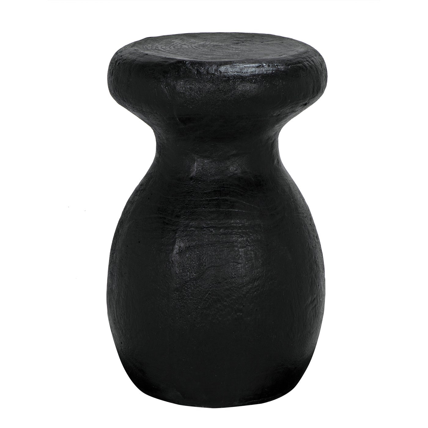 Samson Stool/Side Table, Black Burnt Resin-Noir Furniture-Blue Hand Home