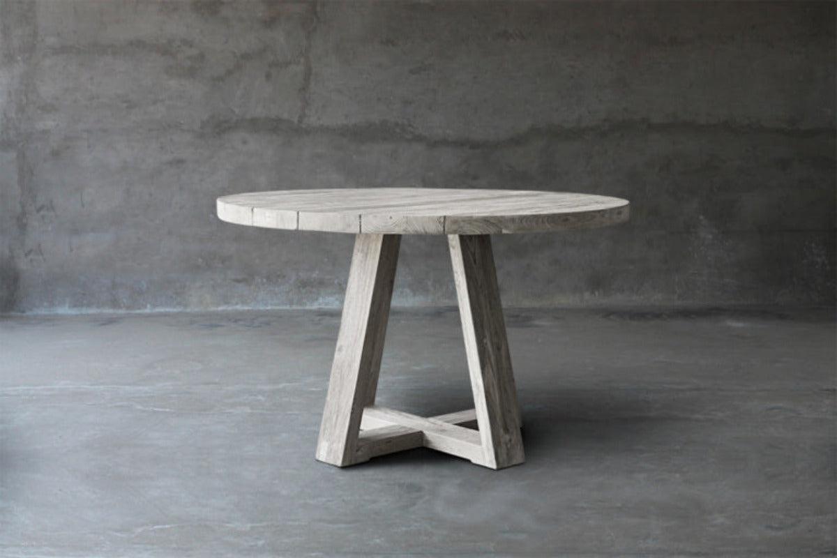 Reclaimed Teak Table X-Base-Blue Hand Home