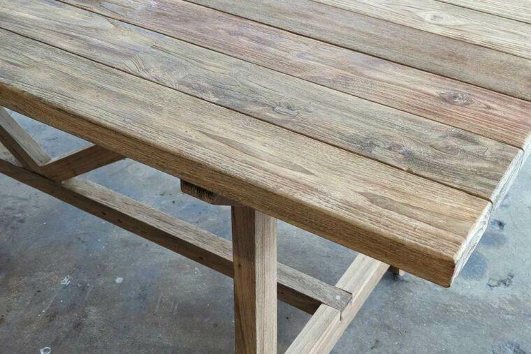 Farm Dining Table in Teak - No Center Leg-Blue Hand Home