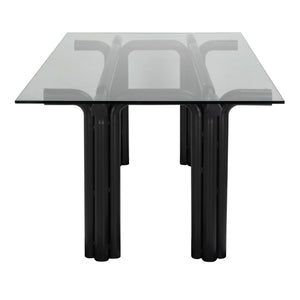 Pipe Dining Table, Steel/Glass Top-Blue Hand Home