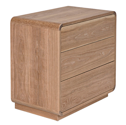 Redford Nightstand, Oak & Oak Plywood - 30x18x28-Blue Hand Home