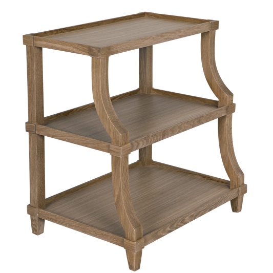 Carlsbad Side Table, Oak & Oak Plywood - 30x22x32-Blue Hand Home