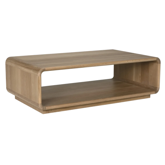 Infinity Coffee Table, White Oak - 54x32x17-Blue Hand Home