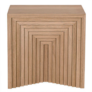 Pandora Side Table, White Oak - 29x18x29-Blue Hand Home