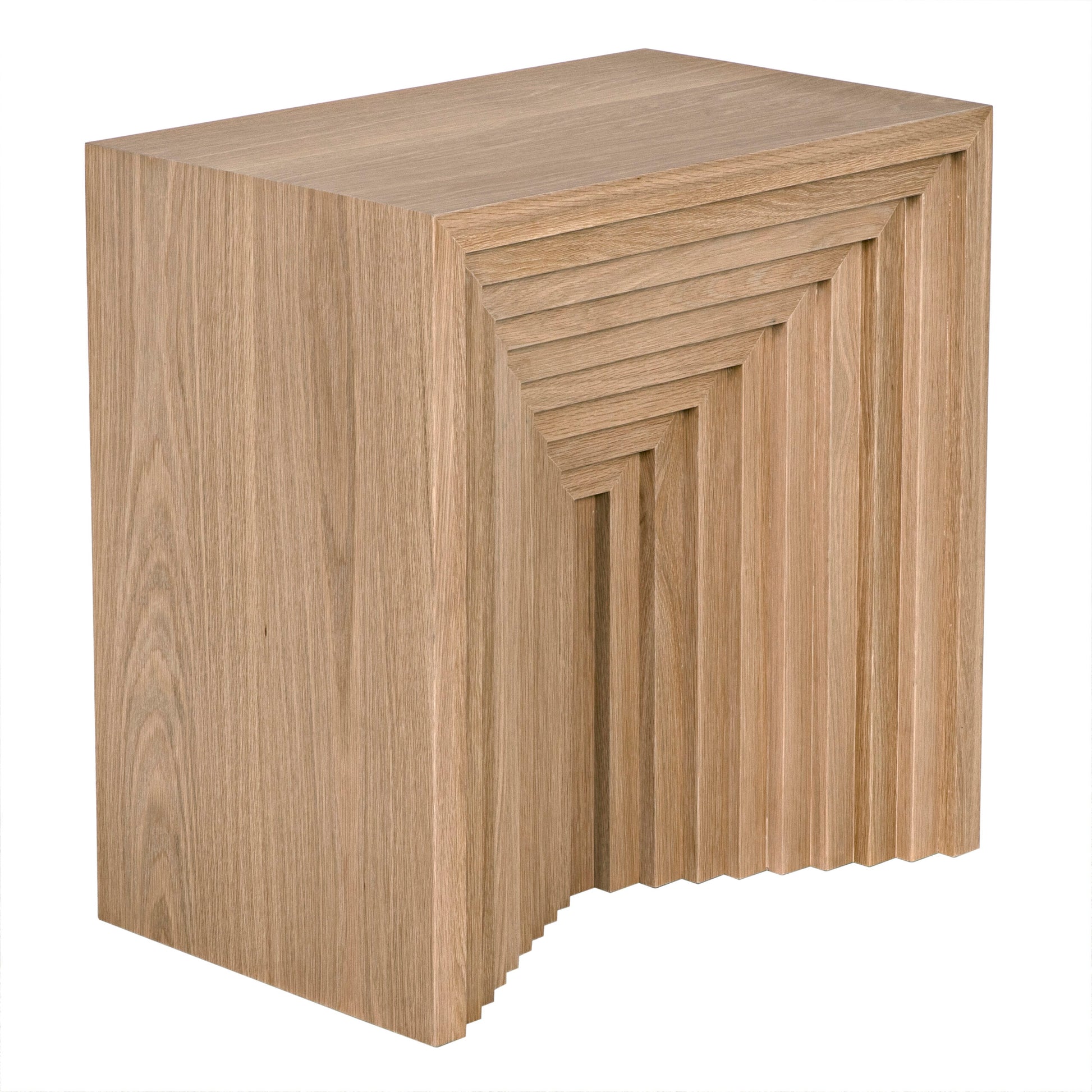 Pandora Side Table, White Oak - 29x18x29-Blue Hand Home