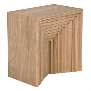 Pandora Side Table, White Oak - 29x18x29-Blue Hand Home