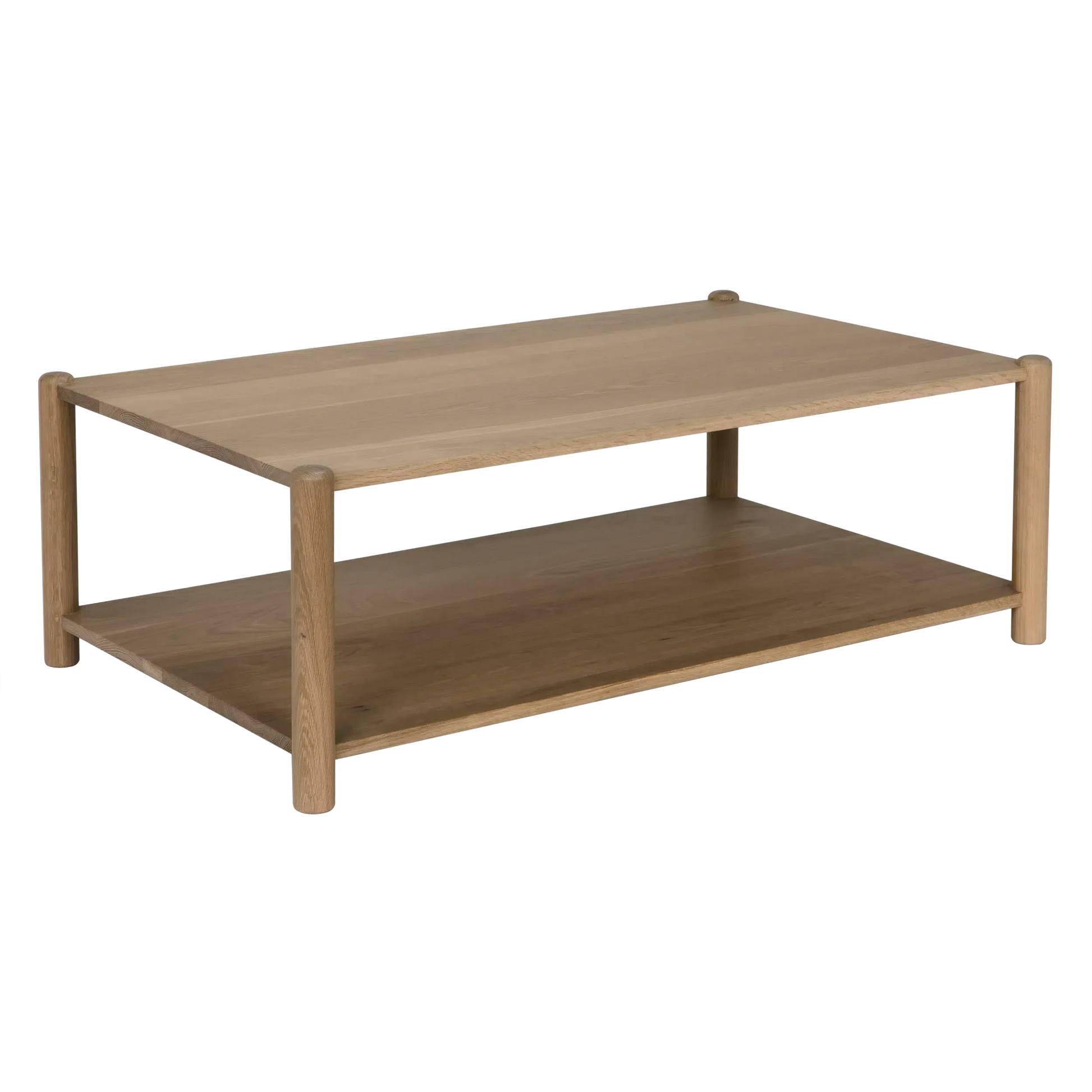 Logan Coffee Table, White Oak - 54x32x18-Blue Hand Home