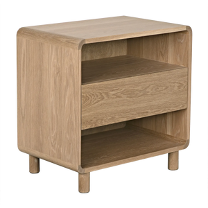 Abba Nightstand, White Oak - 28x18x28-Blue Hand Home