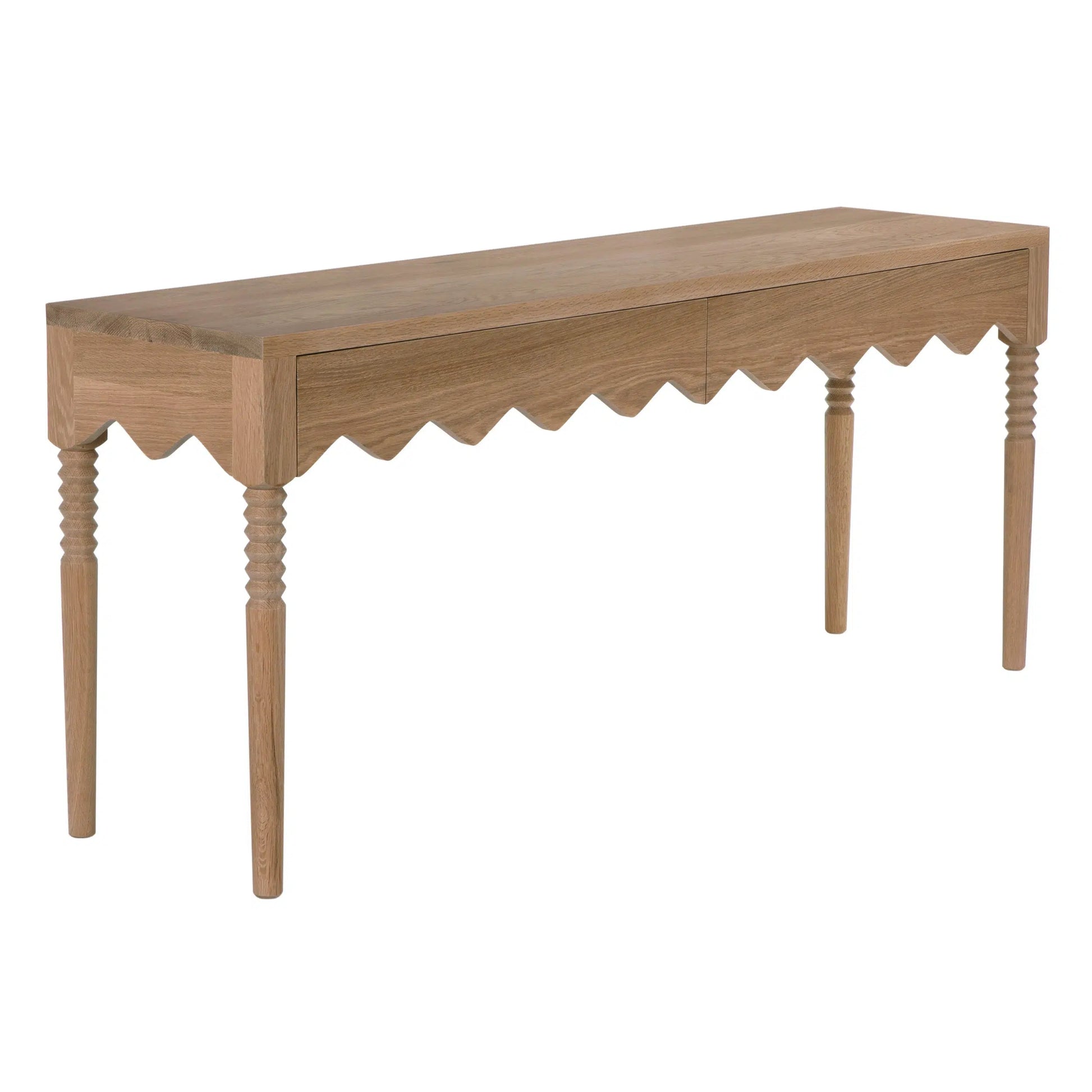 Lulu Console, Oak-Blue Hand Home