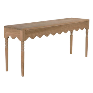 Lulu Console, Oak-Blue Hand Home