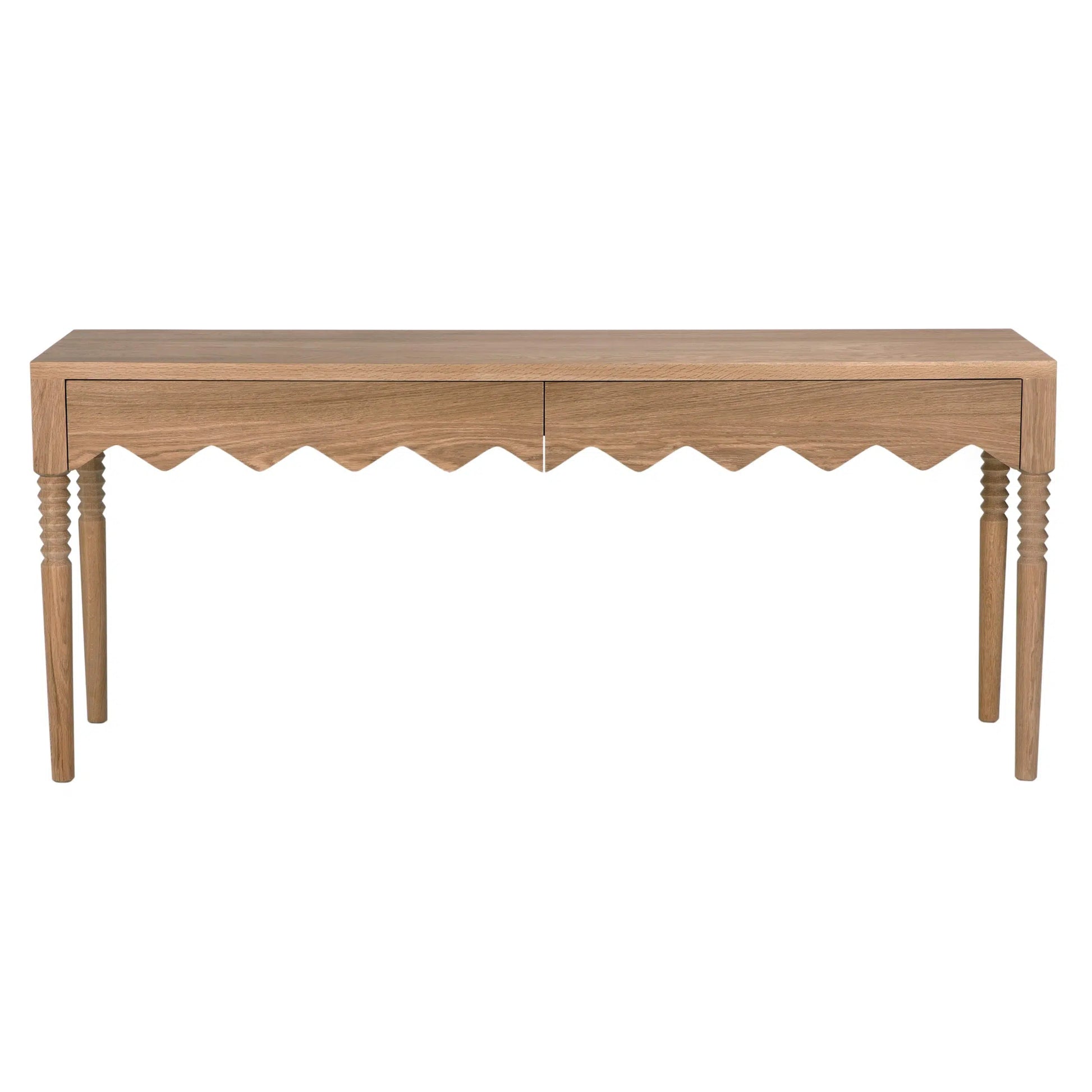 Lulu Console, Oak-Blue Hand Home